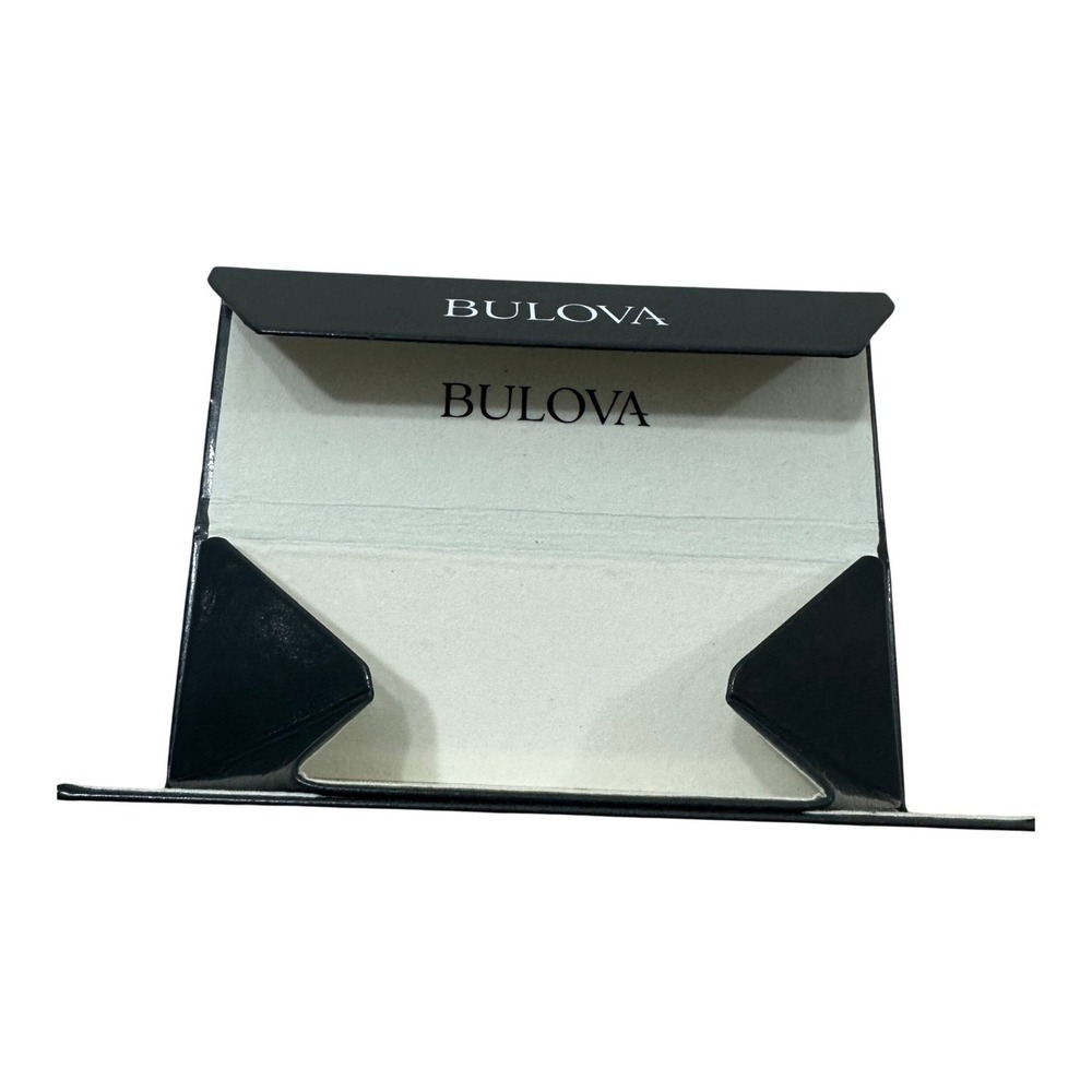 Bulova Gray Foldable‎ Triangular Eyewear Case Magnetic Sunglasses Holder